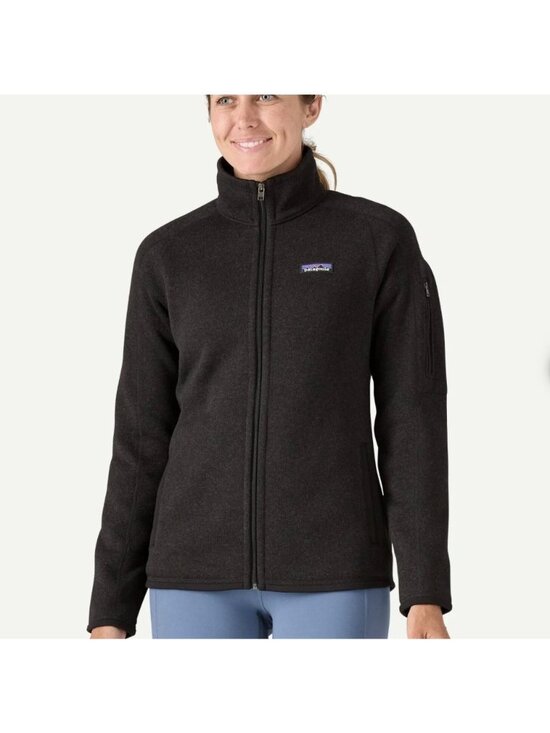Patagonia Jackets & Blazers - Patagonia Womens L Full-Zip Jacket Black Fleece High Collar Granola Outdoors